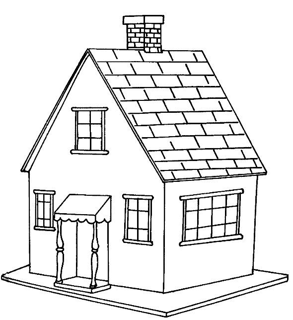 A House Coloring Page