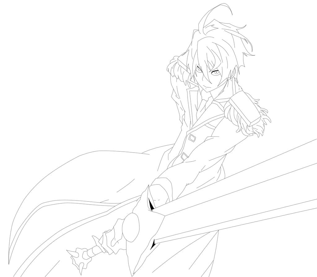 Akame ga Kill Run Coloring Page