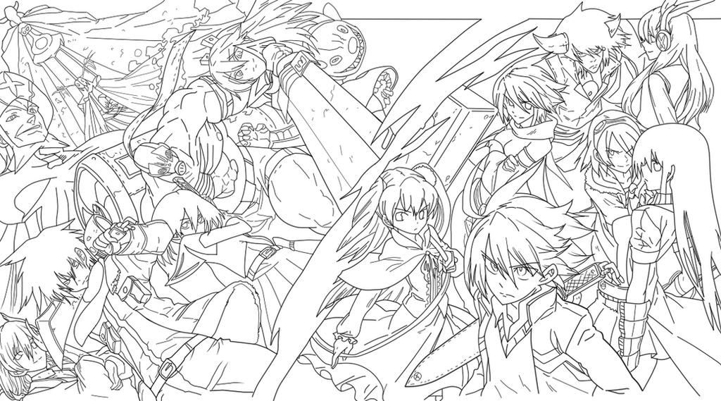 Akame ga Kill Fight Scene Coloring Pages