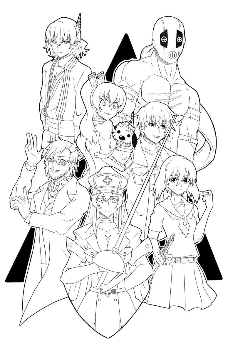 Akame ga Kill Jaegers Coloring Pages
