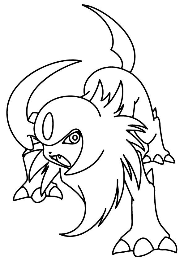 Absol Coloring Page