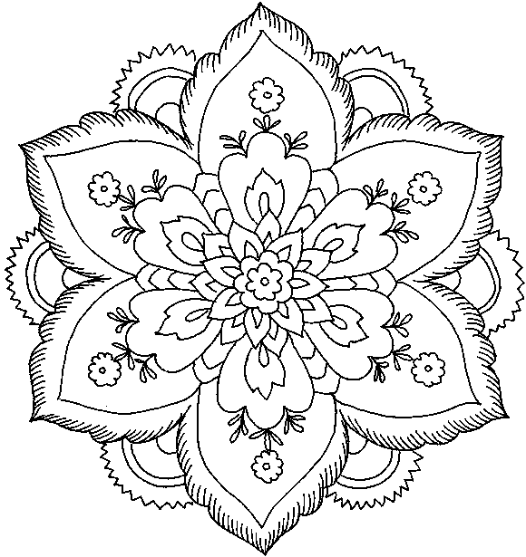 Adult Coloring Pages Flowers