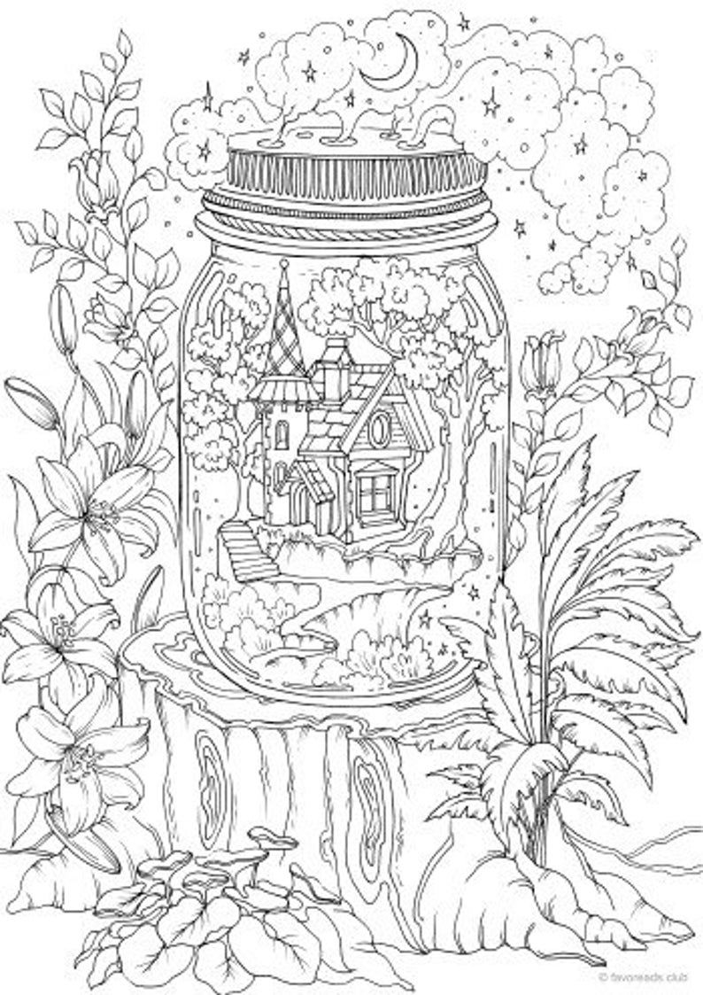 Fairy Garden coloring page