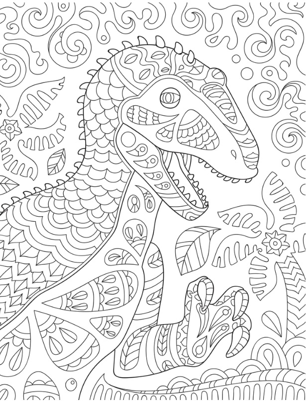 Adult Dinosaur Coloring Pages