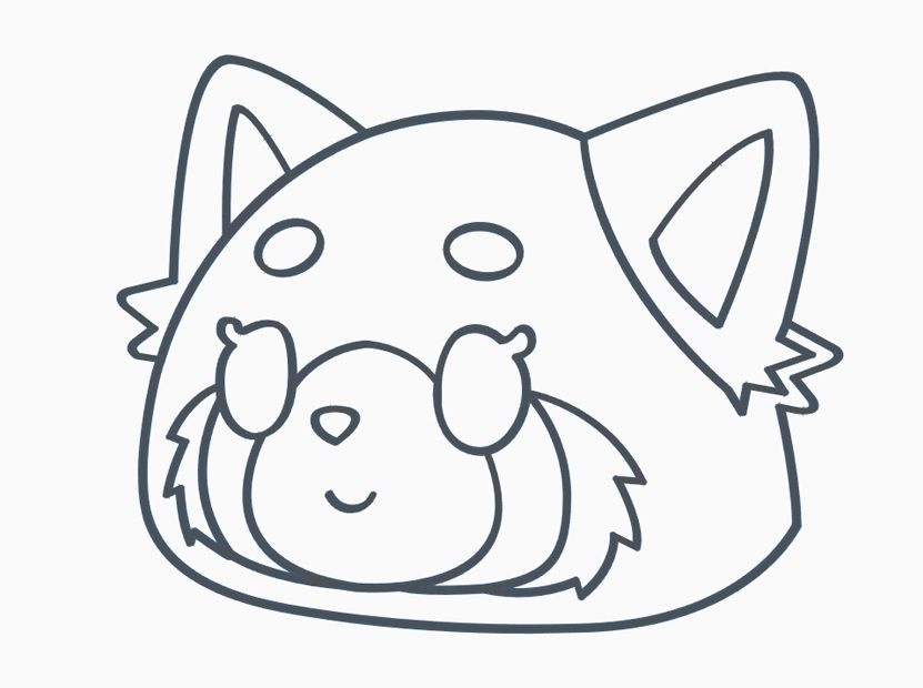 Aggretsuko head Coloring Pages