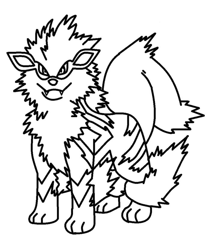 Arcanine Coloring Page