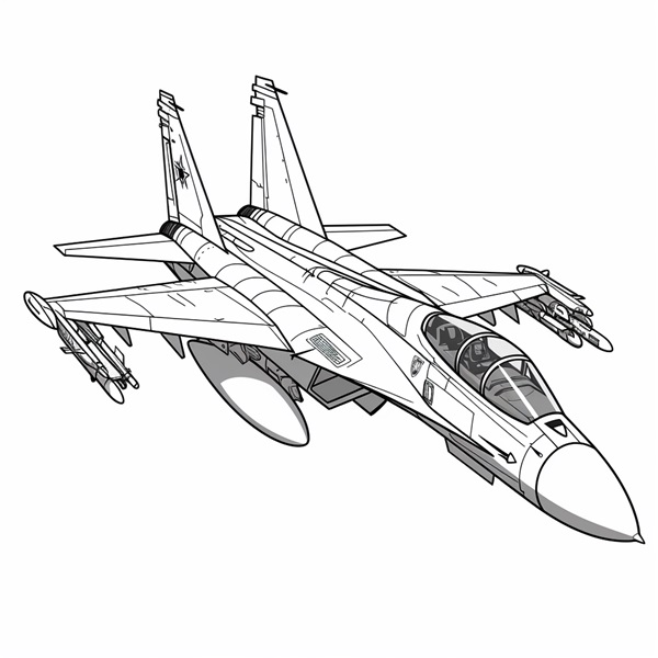 Army Jet Coloring Pages