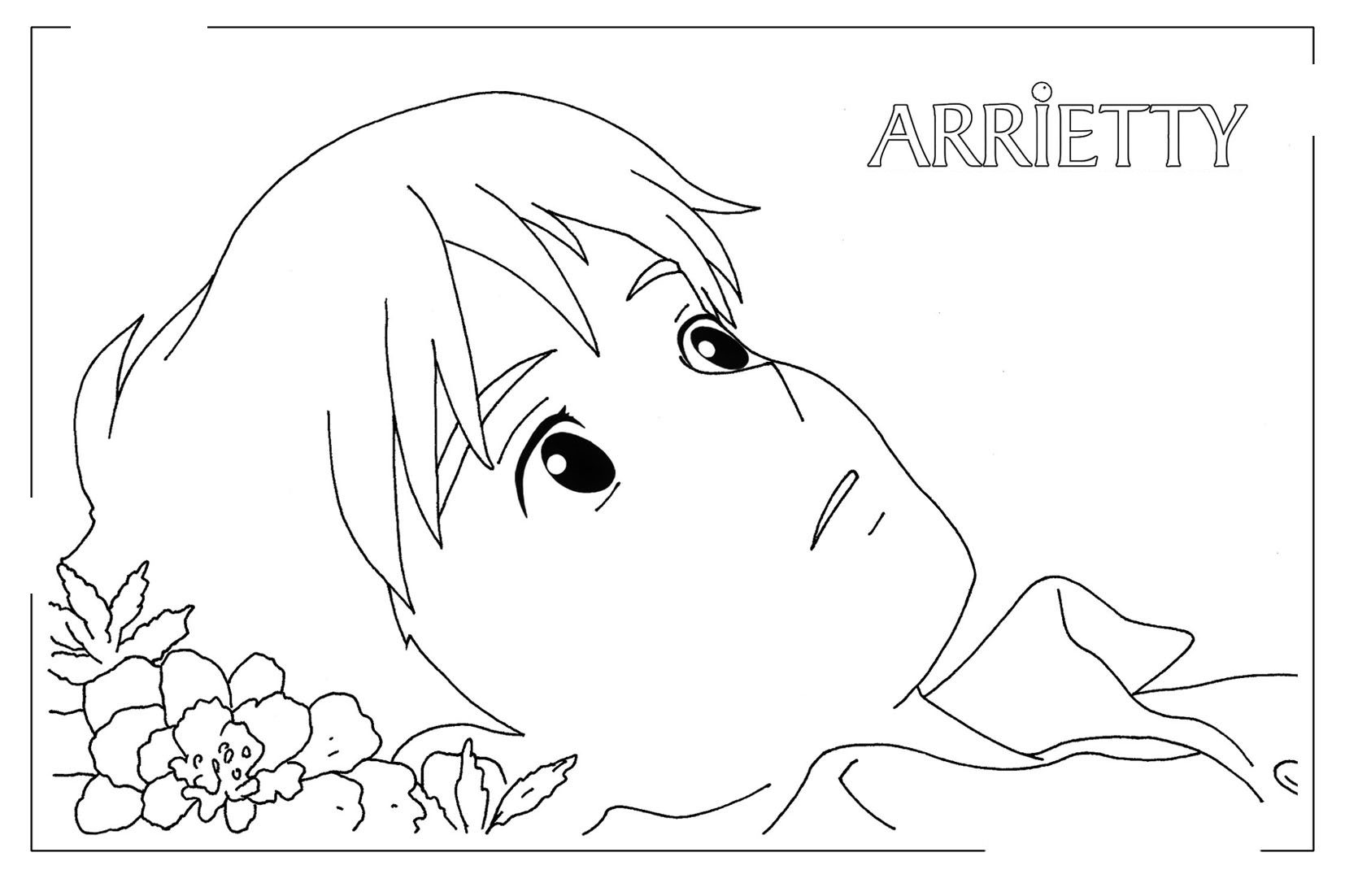 Arrietty Colouring Pages