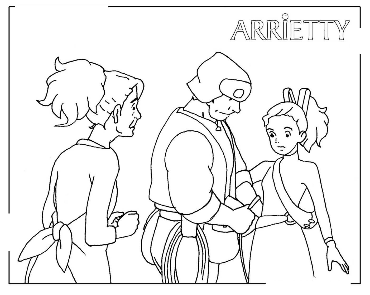 Arrietty Colouring Page
