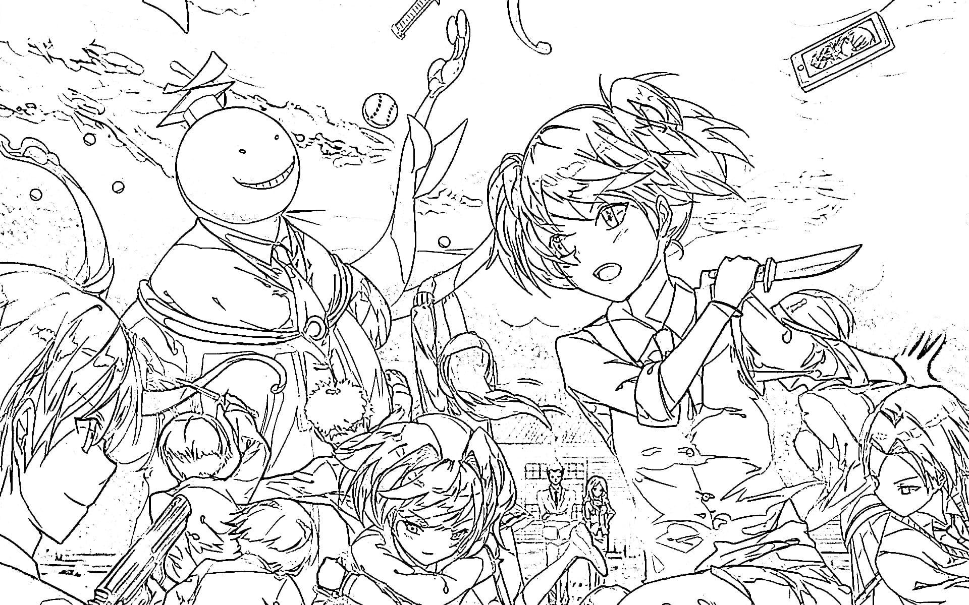 Assassination Classroom Coloring Page Printable