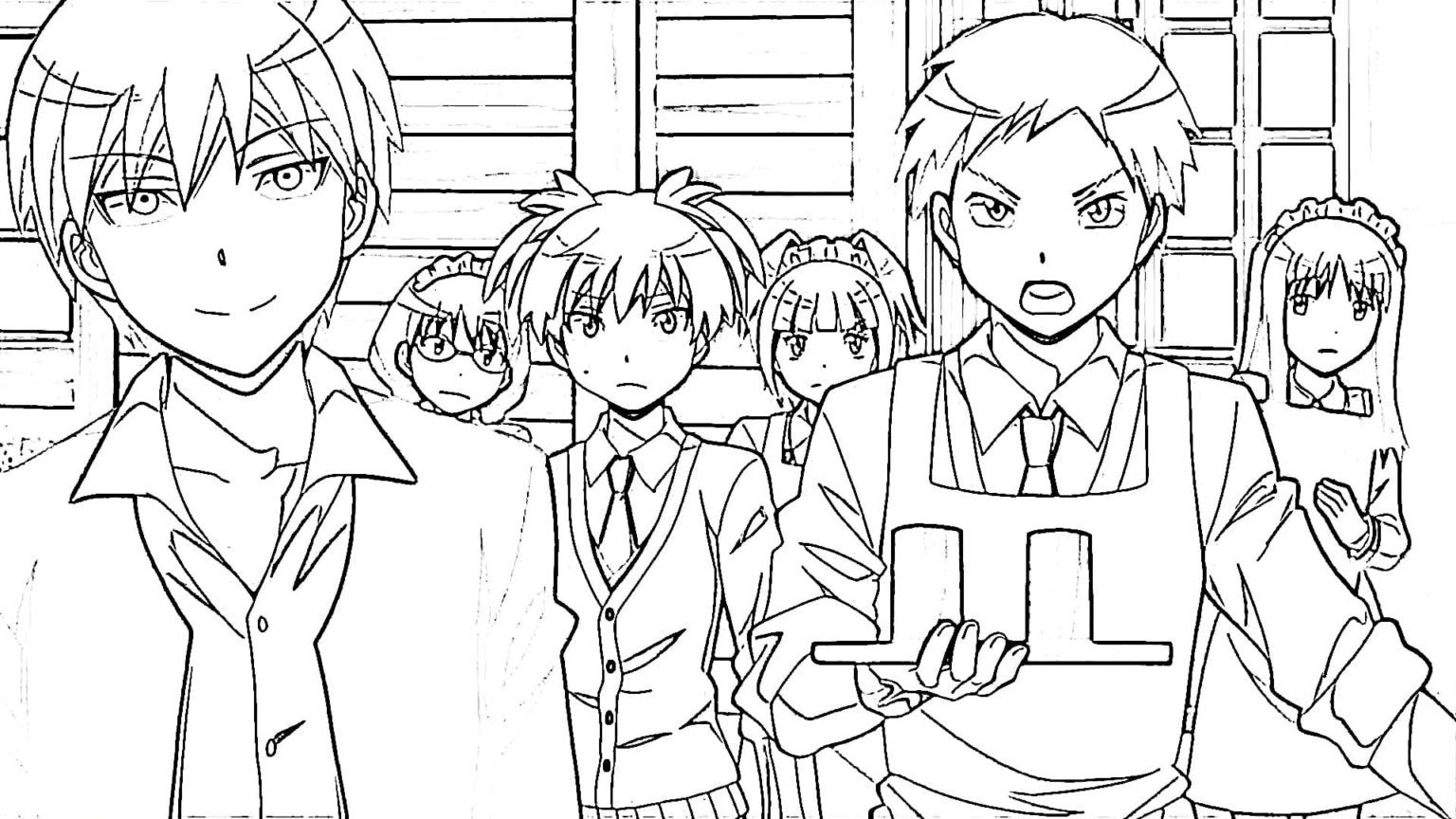 Assassination Classroom Characters Coloring Pages