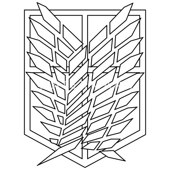 Attack on Titans badge Coloring Pages