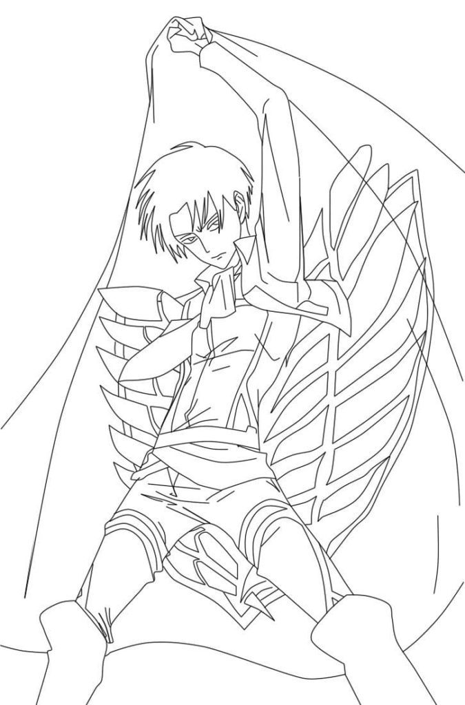 Attack on Titans Levi Coloring Pages