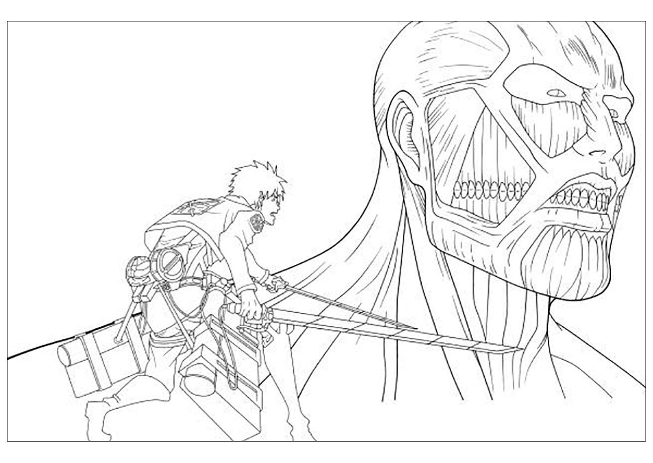 Printable Attack on Titans Coloring Pages