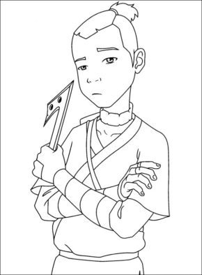 Avatar Coloring Pages Sokka coloring page &amp; book for kids.