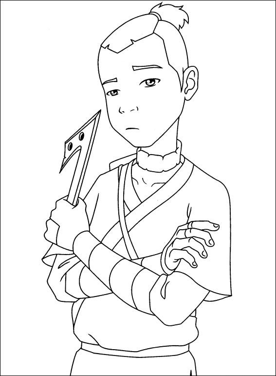 Avatar Coloring Pages Sokka