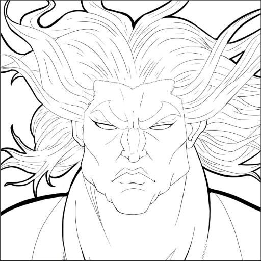 Baki Face Coloring Pages