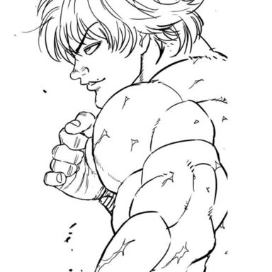 Baki Coloring Page