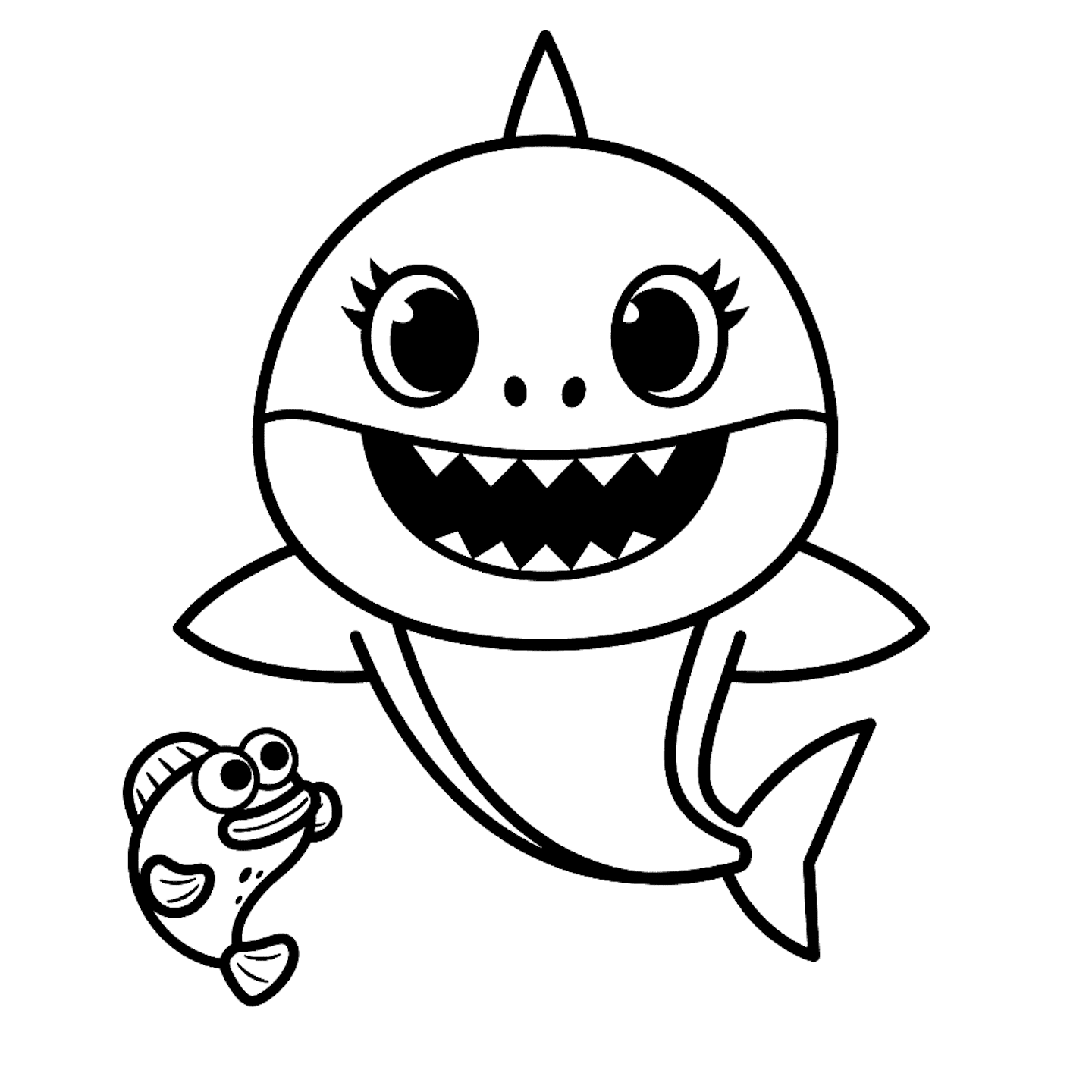 Baby Shark 1 Coloring Pages