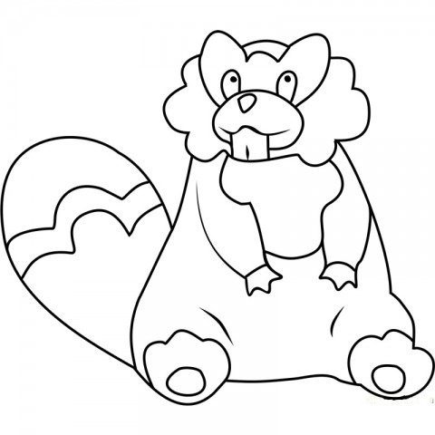 Bibarel Coloring Page