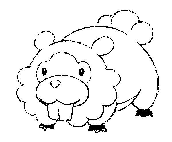 Bidoof Coloring Page