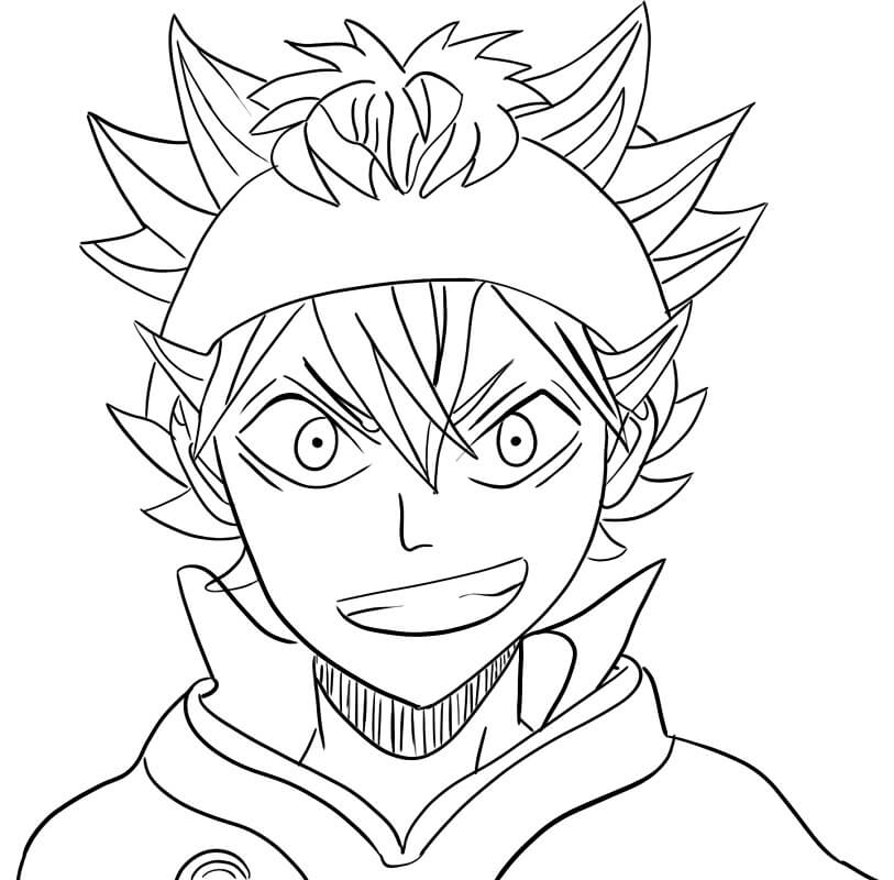 Black Clover Asta Coloring Pages