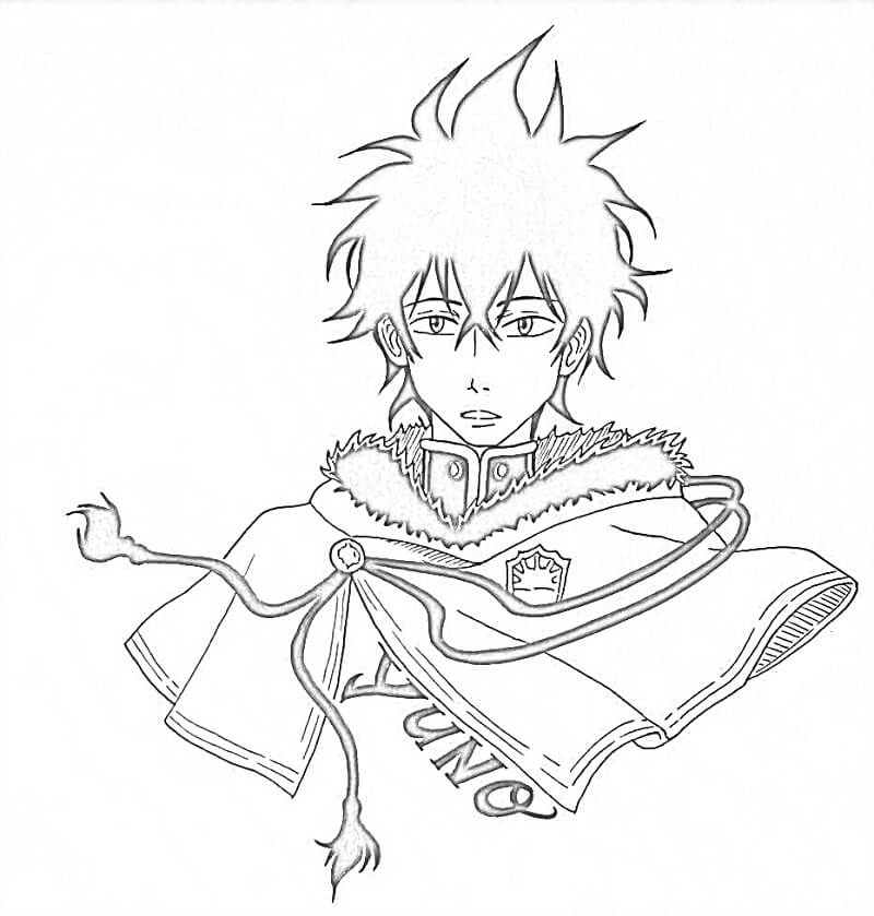 Black Clover Yuno Coloring Page