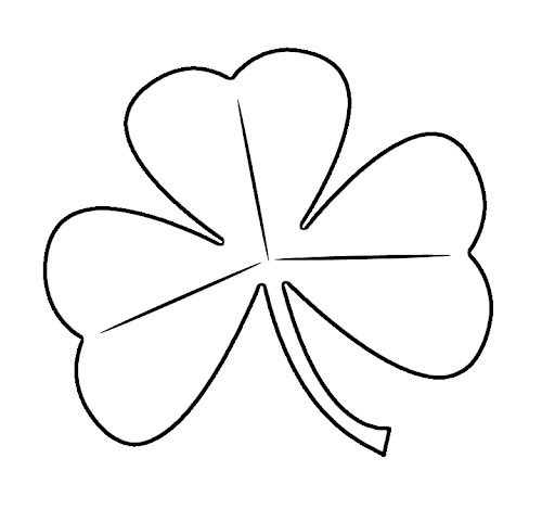 Black Clover leaf Coloring Page