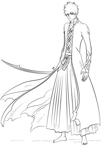 Bleach Ichigo Coloring Page