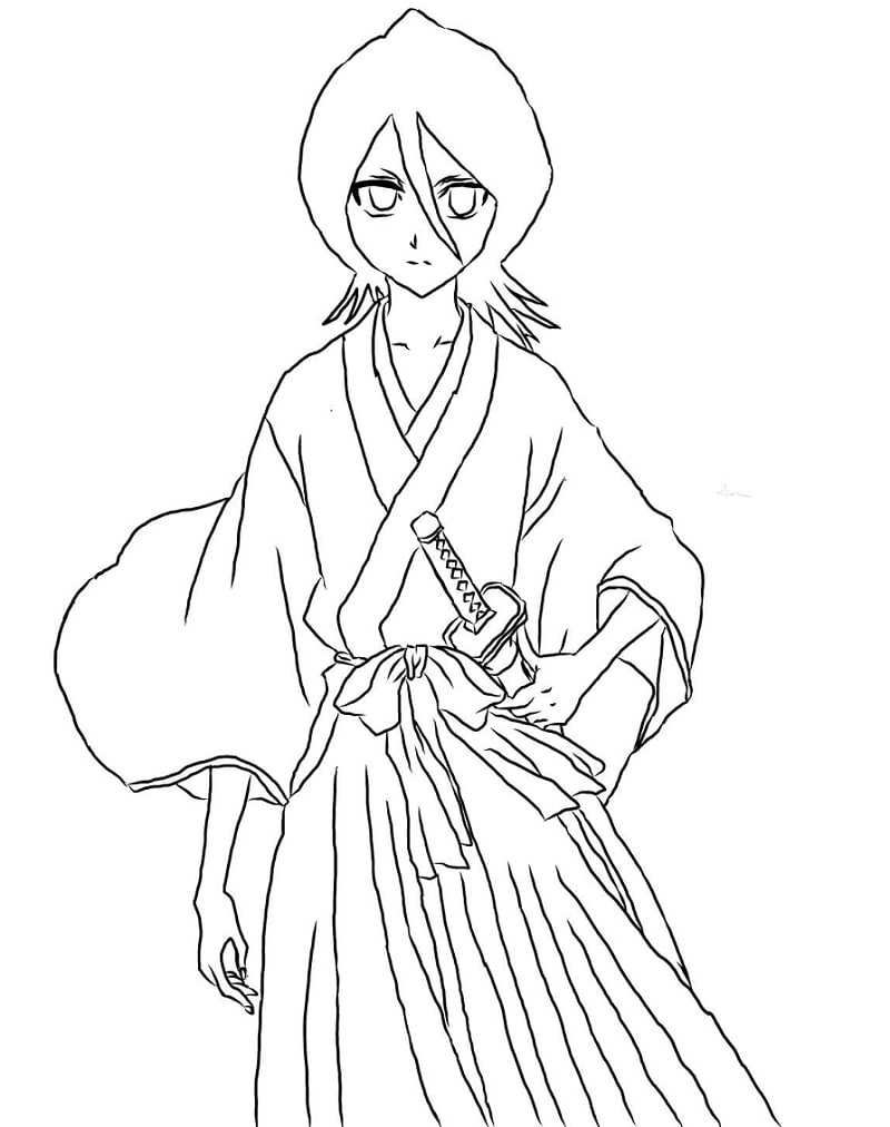 Bleach Rukia Coloring Pages