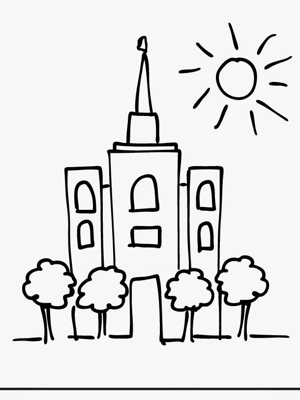 Brigham City Temple Coloring Page