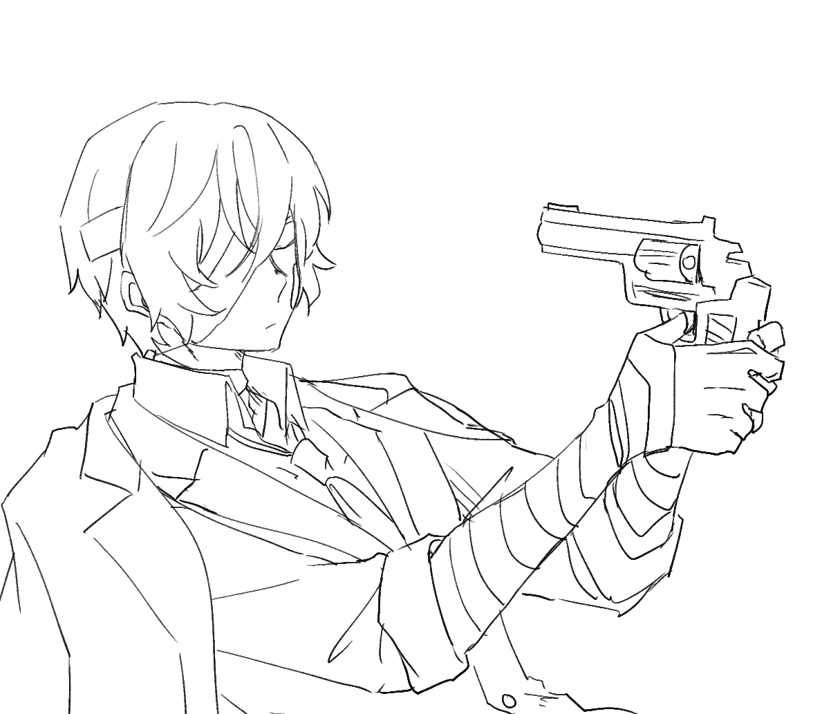 Bungou Stray Dazai Osamu Coloring Pages