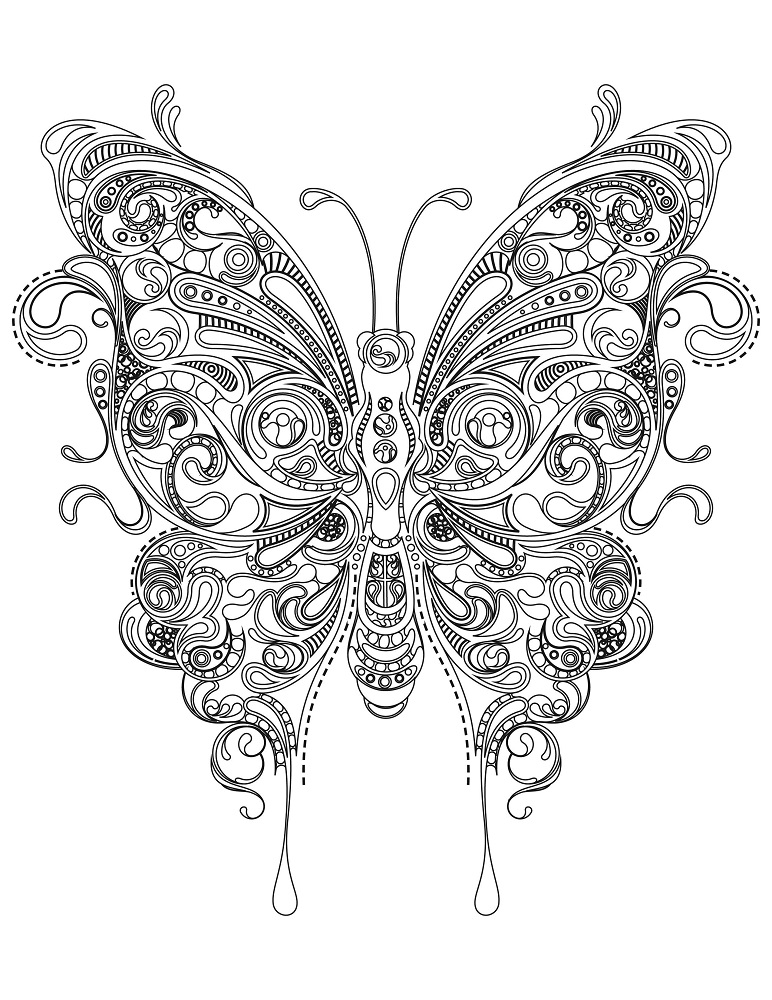 Butterfly Adult Coloring Pages