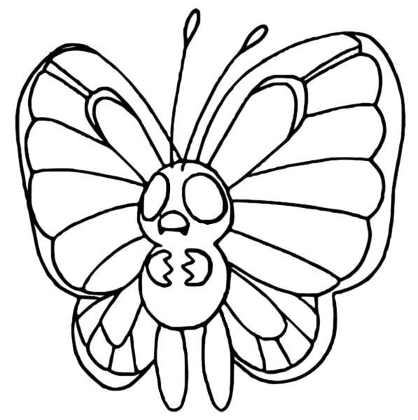 Butterfree Coloring Page