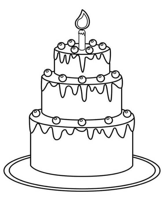 cake coloring page