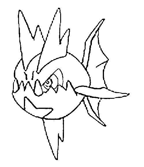 Carvanha Pokemon Coloring Page