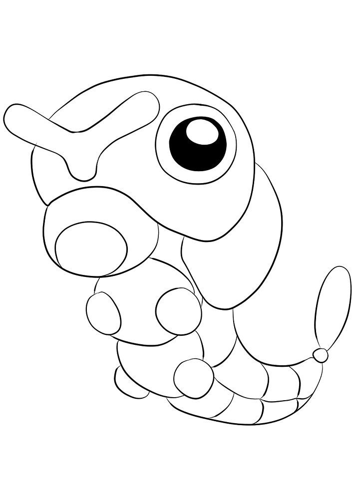 Caterpie Coloring Page