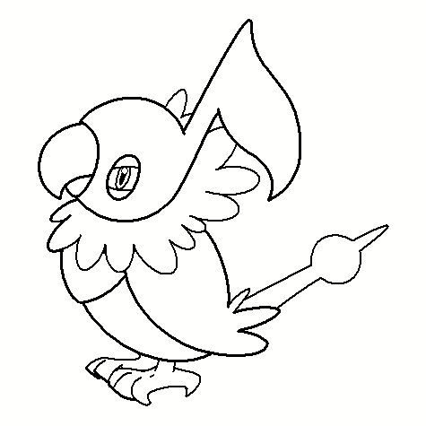 Chatot Coloring Page