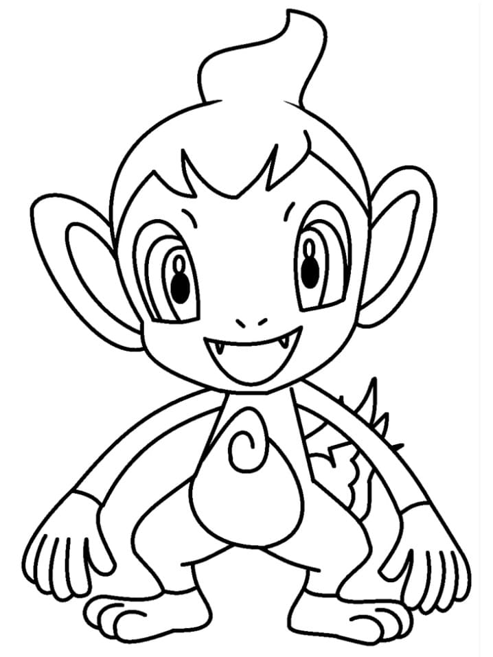Chimchar Coloring Page