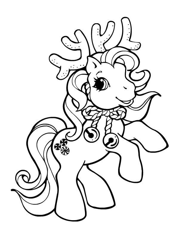 Christmas Coloring Pages Horse