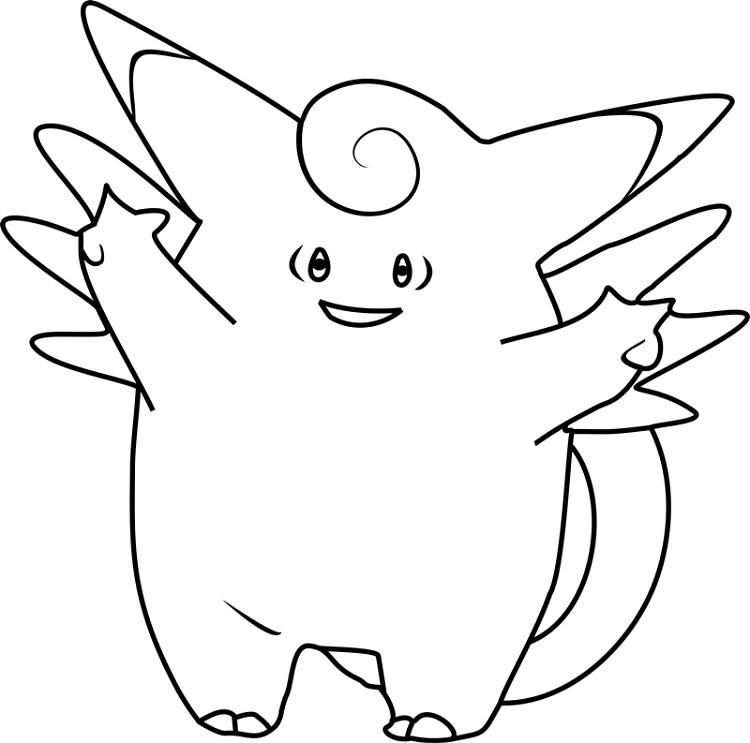 Clefable Coloring Page