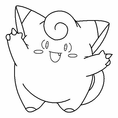Clefairy Coloring Page