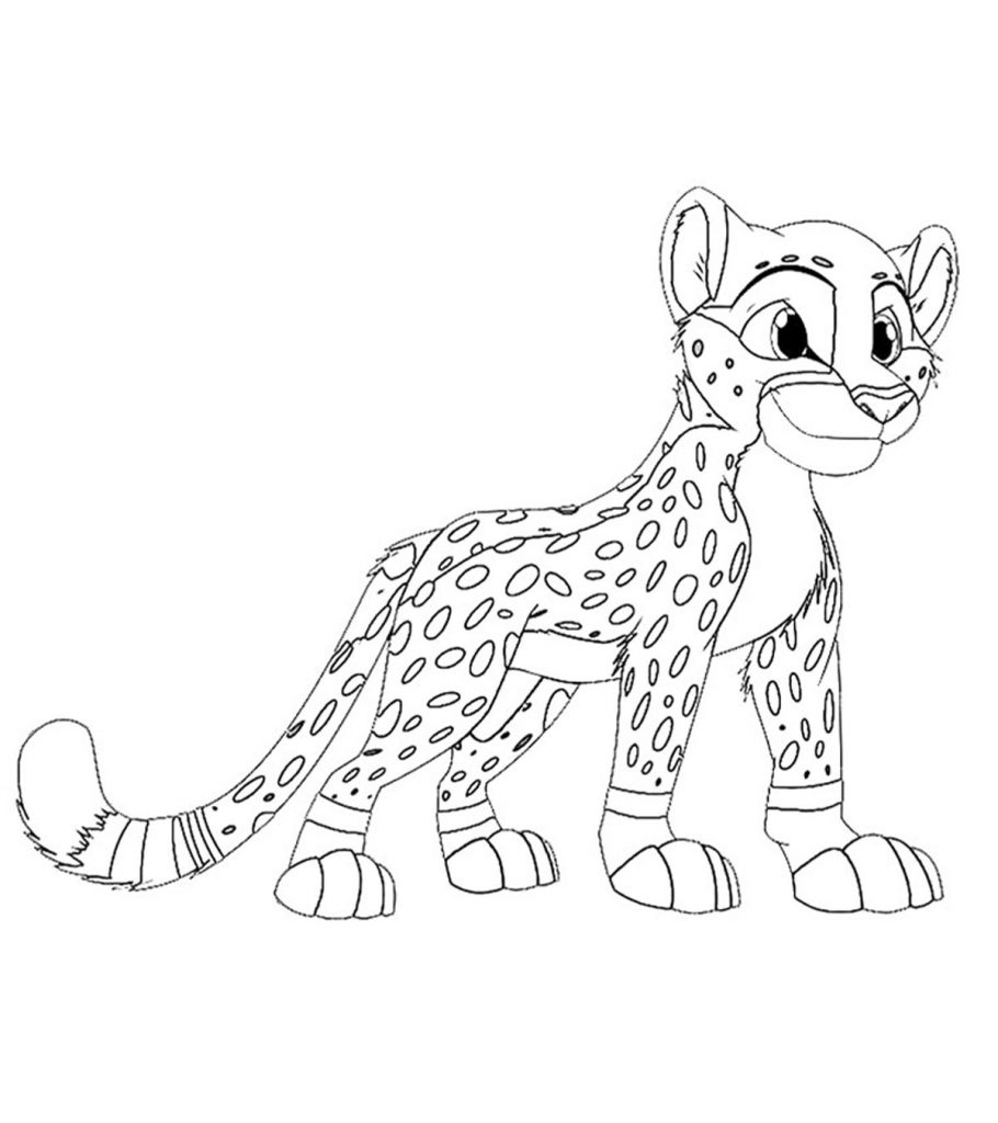 Coloring Page Cheetah