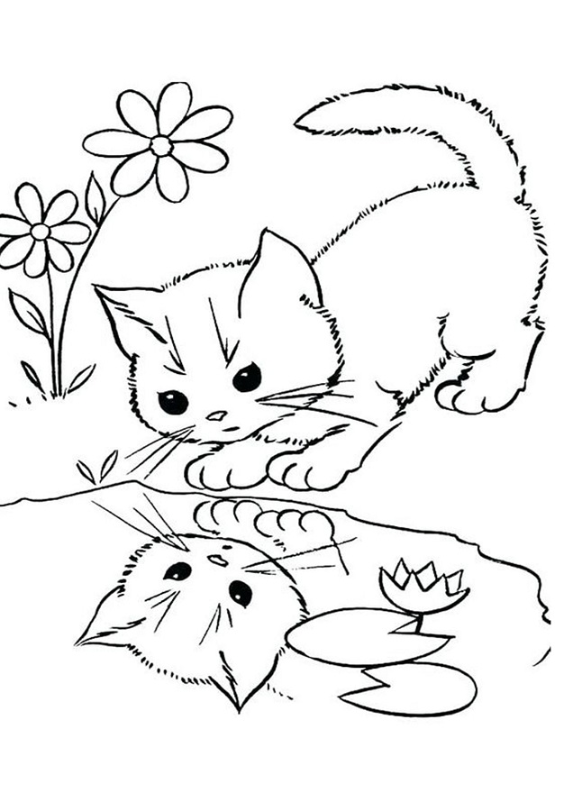 Coloring Page Kitten