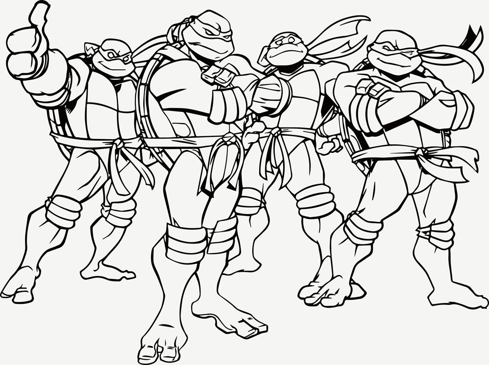 Coloring Page Ninja Turtles