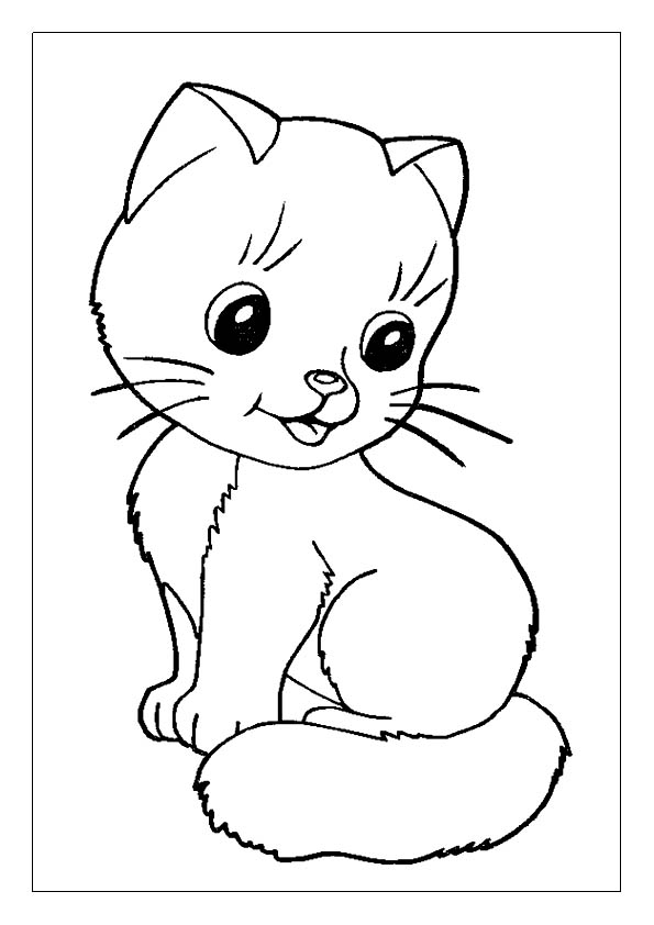 Coloring Page of a Cat