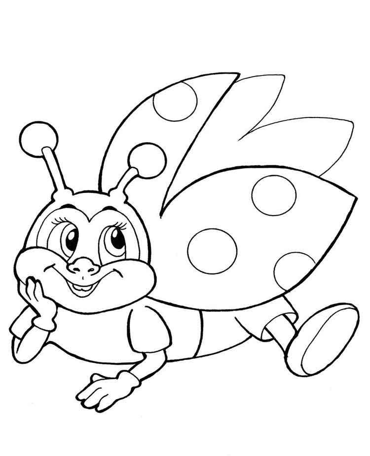 Coloring Page of a Ladybug