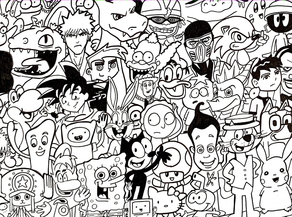 Different Coloring Pages For Cartoons Different Coloring Pages For Cartoons