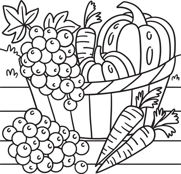 Coloring Pages Vegetables and Fruits