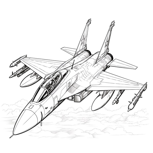 Coloring Pages of Jets Planes